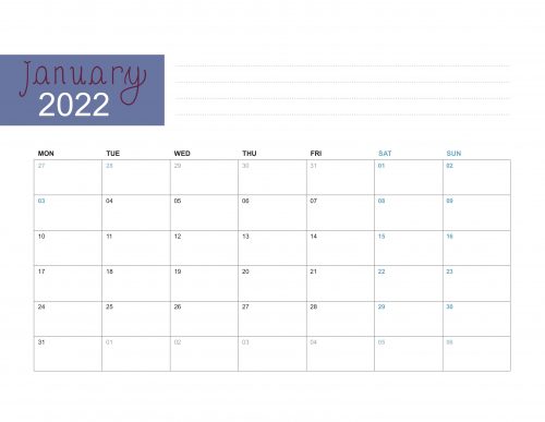 Calendar 2022_Virginia Elena Patrone